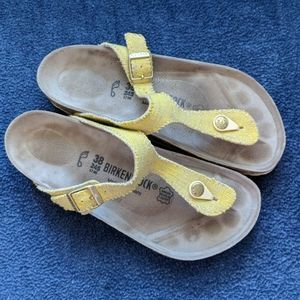 Birkenstock Gizeh Linen Sandal Size 38